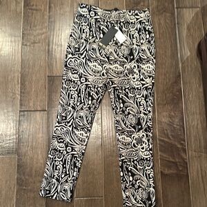 Truth Black and Tan Skinny Pants with Bold Design